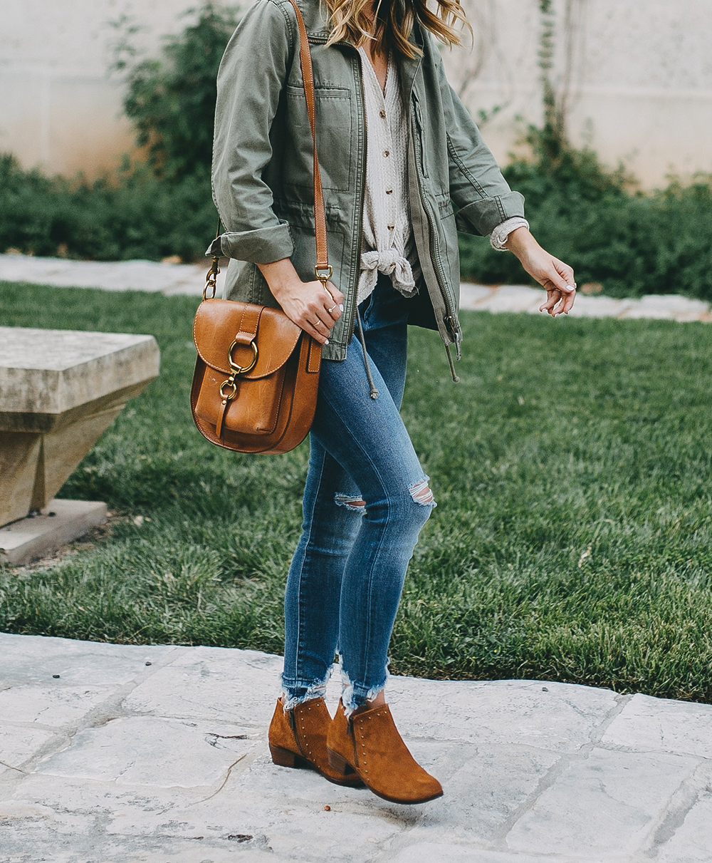 tan ankle boots with dress