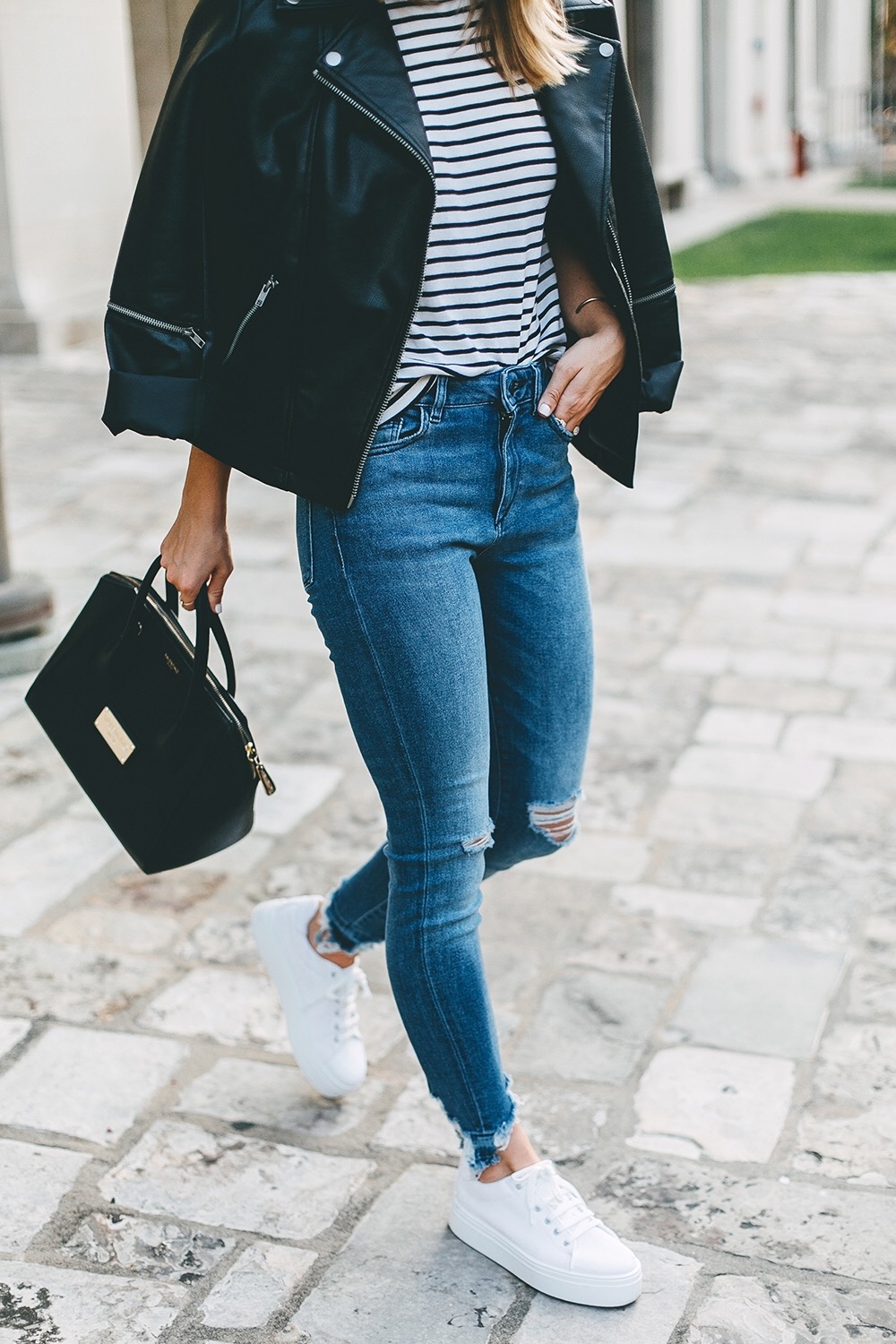 Stripes & Sneakers - LivvyLand | Austin Fashion and Style Blogger