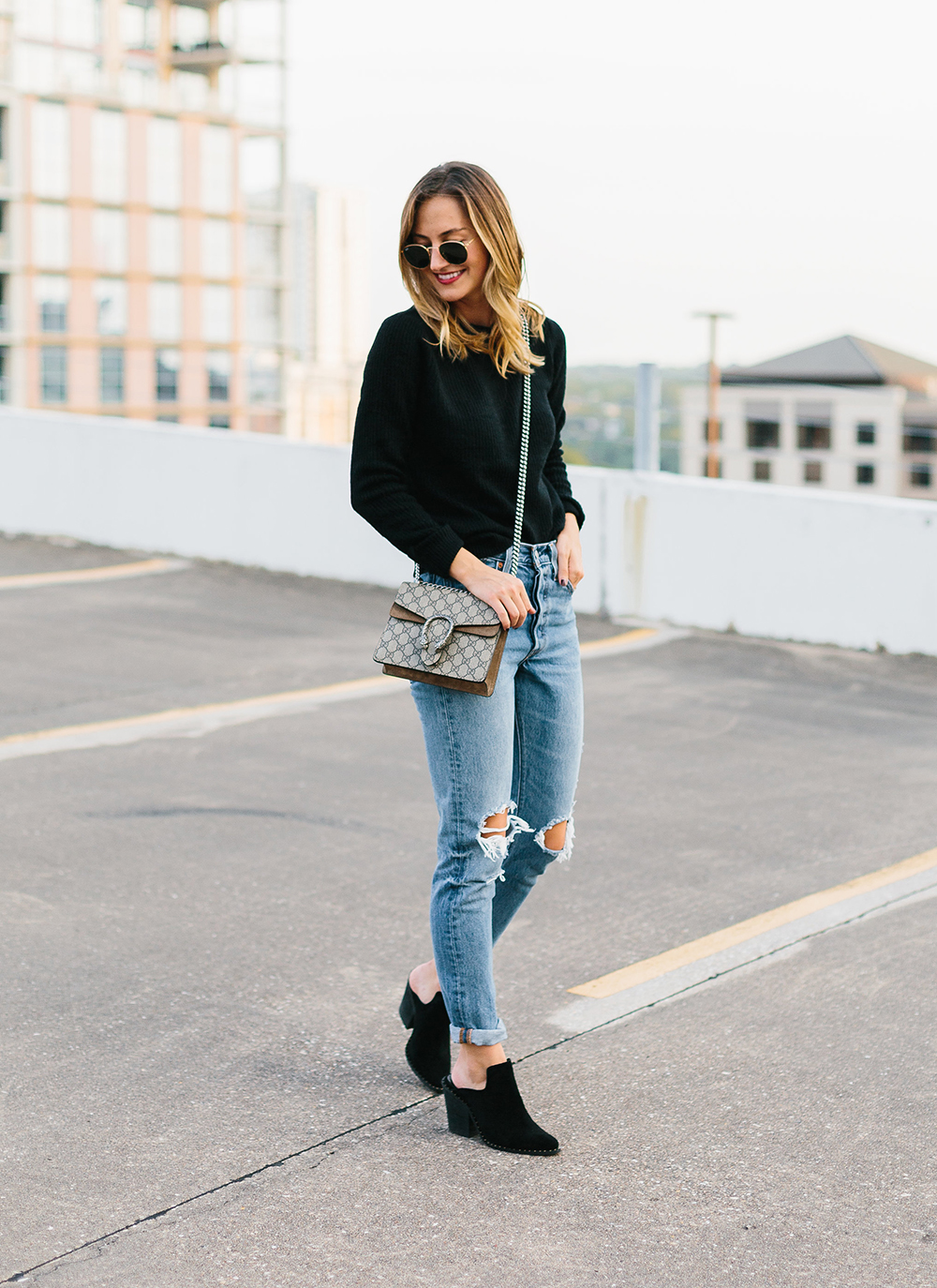 Black Mule Booties - LivvyLand | Austin 