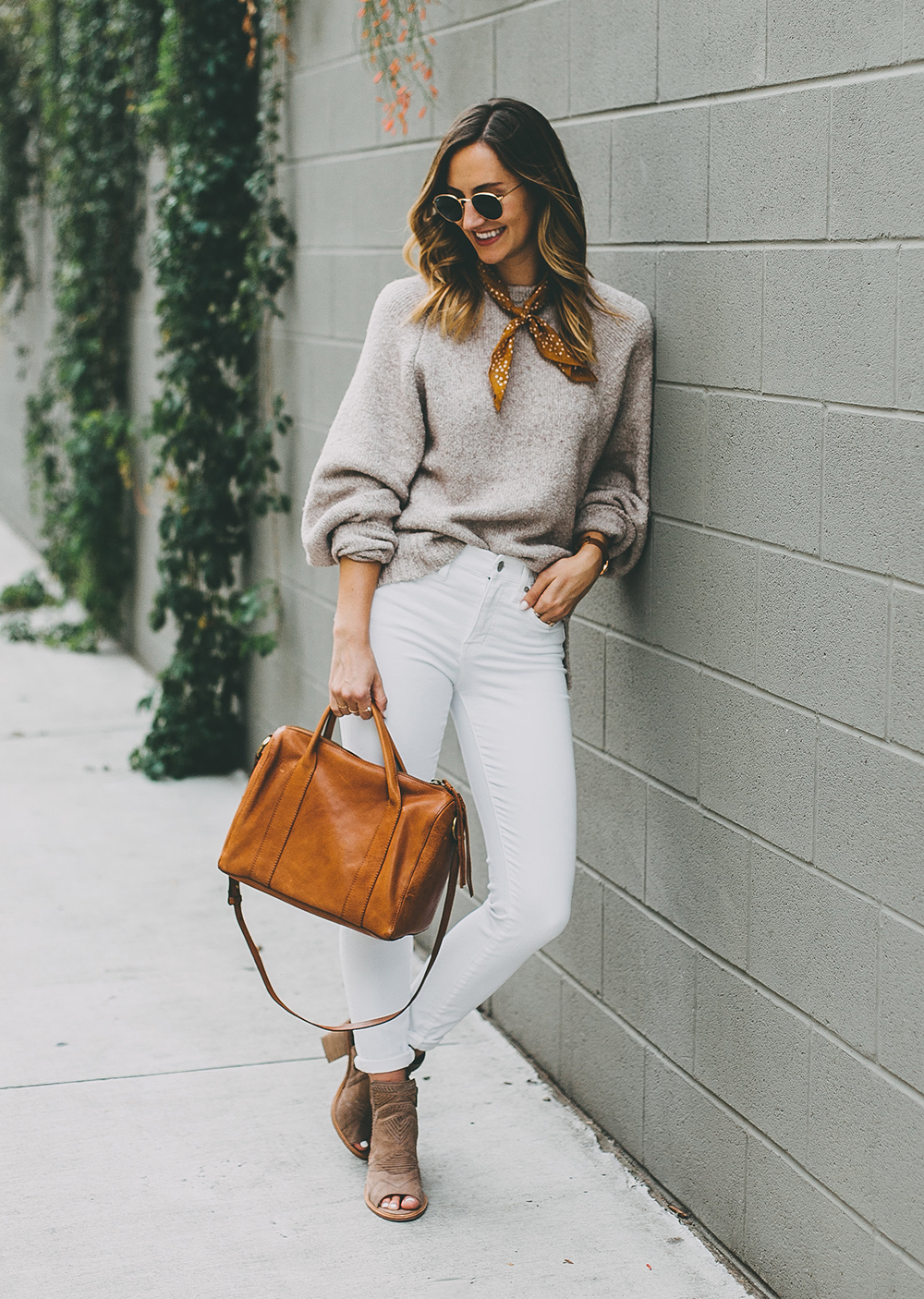 mauve booties outfit