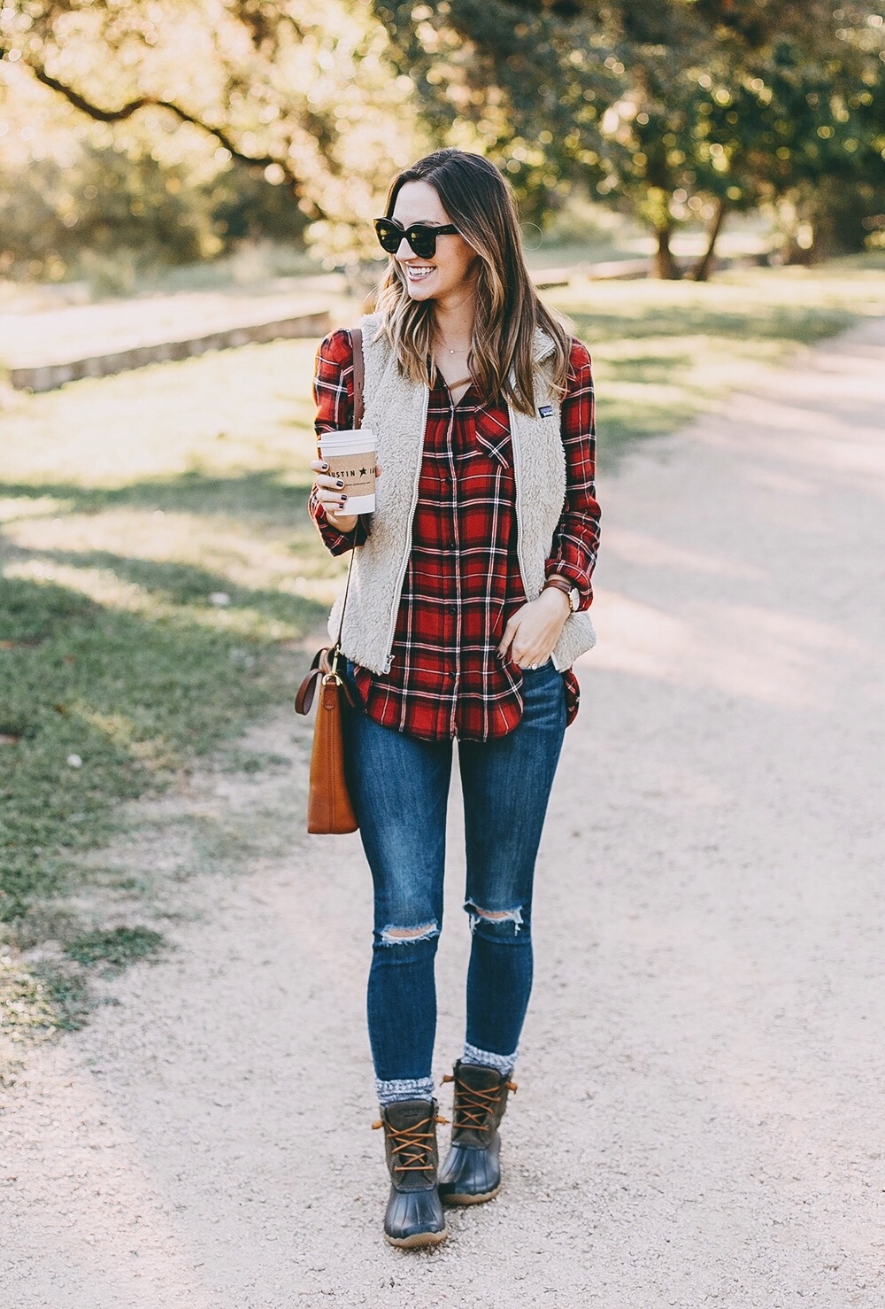 red plaid sperry duck boots