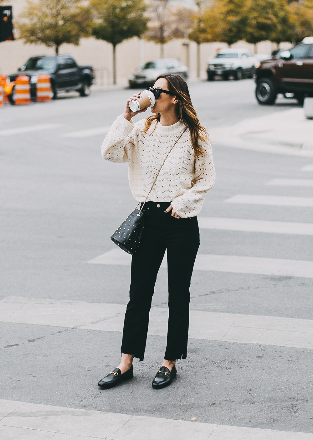 livvyland-blog-olivia-watson-austin-texas-fashion-blogger-white-knit-sweater-rag-bone-crop-flare-black-jeans-gucci-loafers-7