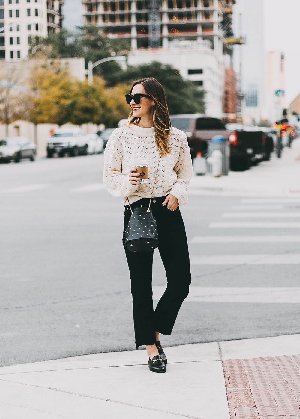 livvyland-blog-olivia-watson-austin-texas-fashion-blogger-white-knit-sweater-rag-bone-crop-flare-black-jeans-gucci-loafers-8