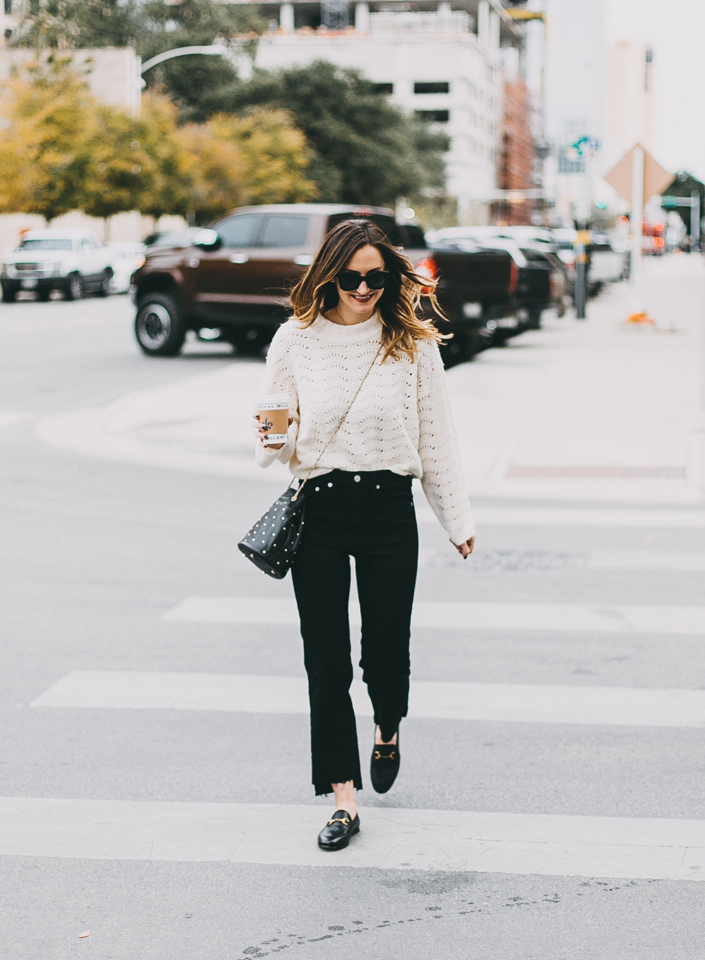 livvyland-blog-olivia-watson-austin-texas-fashion-blogger-white-knit-sweater-rag-bone-crop-flare-black-jeans-gucci-loafers-9