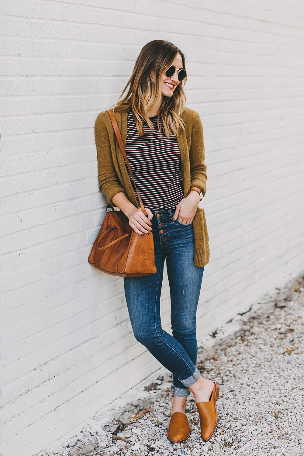 livvyland-blog-olivia-watson-austin-texas-fashion-lifestyle-blogger-madewell-grandpa-cardigan-button-up-high-rise-skinny-jeans-tan-leather-slides-fall-outfit-style-idea-1