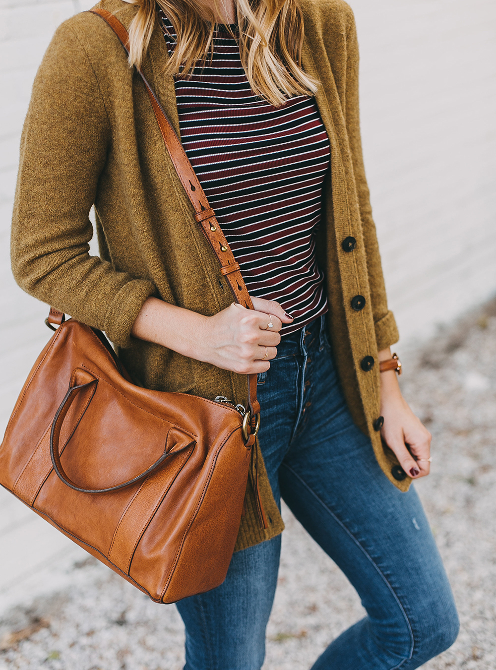 livvyland-blog-olivia-watson-austin-texas-fashion-lifestyle-blogger-madewell-grandpa-cardigan-button-up-high-rise-skinny-jeans-tan-leather-slides-fall-outfit-style-idea-4