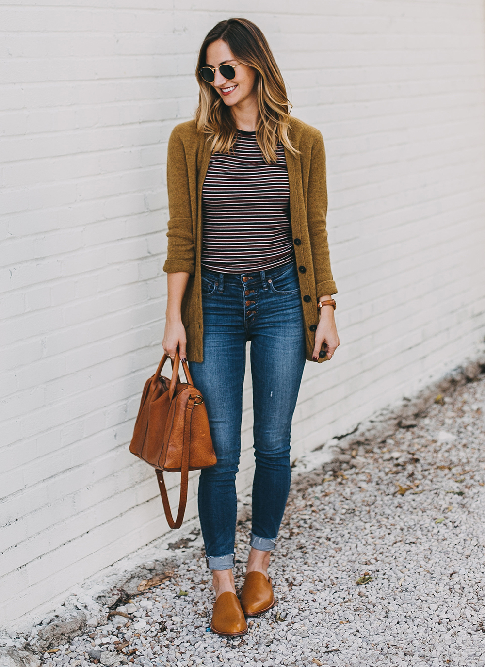 livvyland-blog-olivia-watson-austin-texas-fashion-lifestyle-blogger-madewell-grandpa-cardigan-button-up-high-rise-skinny-jeans-tan-leather-slides-fall-outfit-style-idea-8