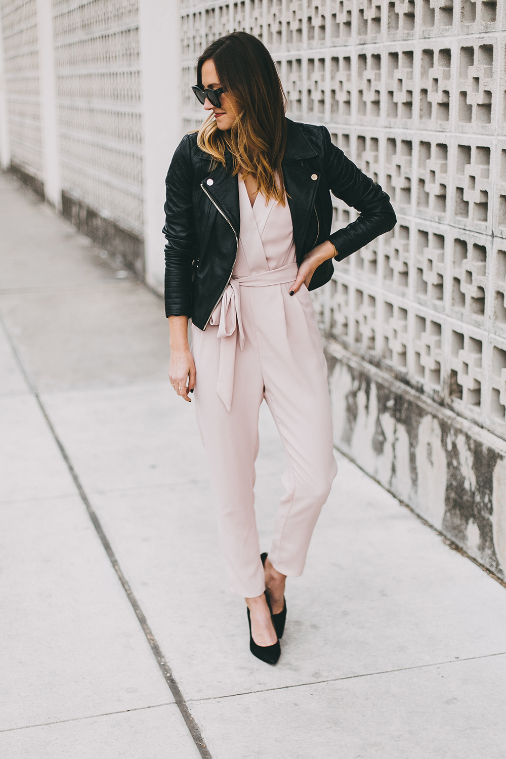 livvyland-river-island-blush-pink-jumpsuit-black-leather-jacket-holiday-party-nye-outfit-inspiration-ideas-1