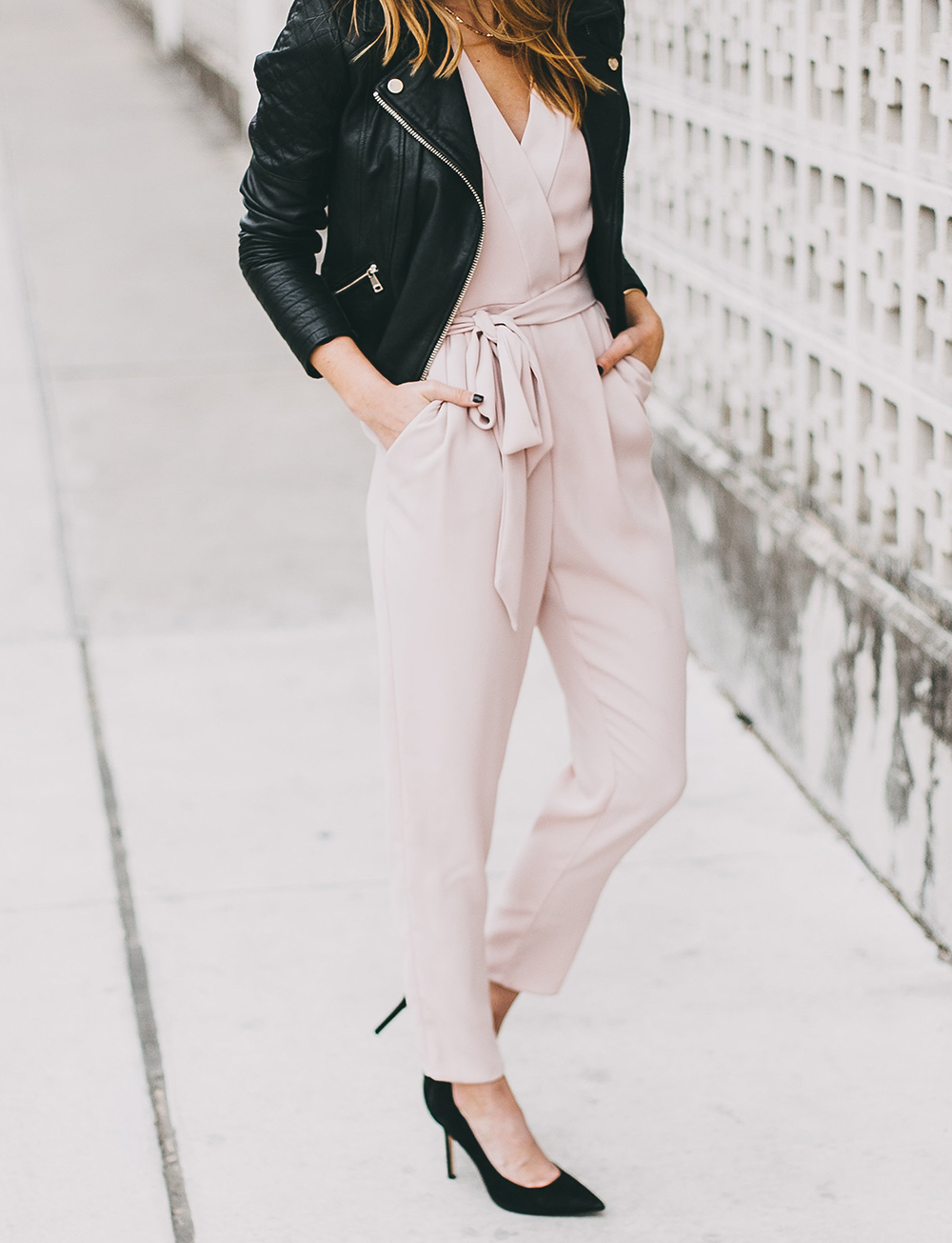 livvyland-river-island-blush-pink-jumpsuit-black-leather-jacket-holiday-party-nye-outfit-inspiration-ideas-3