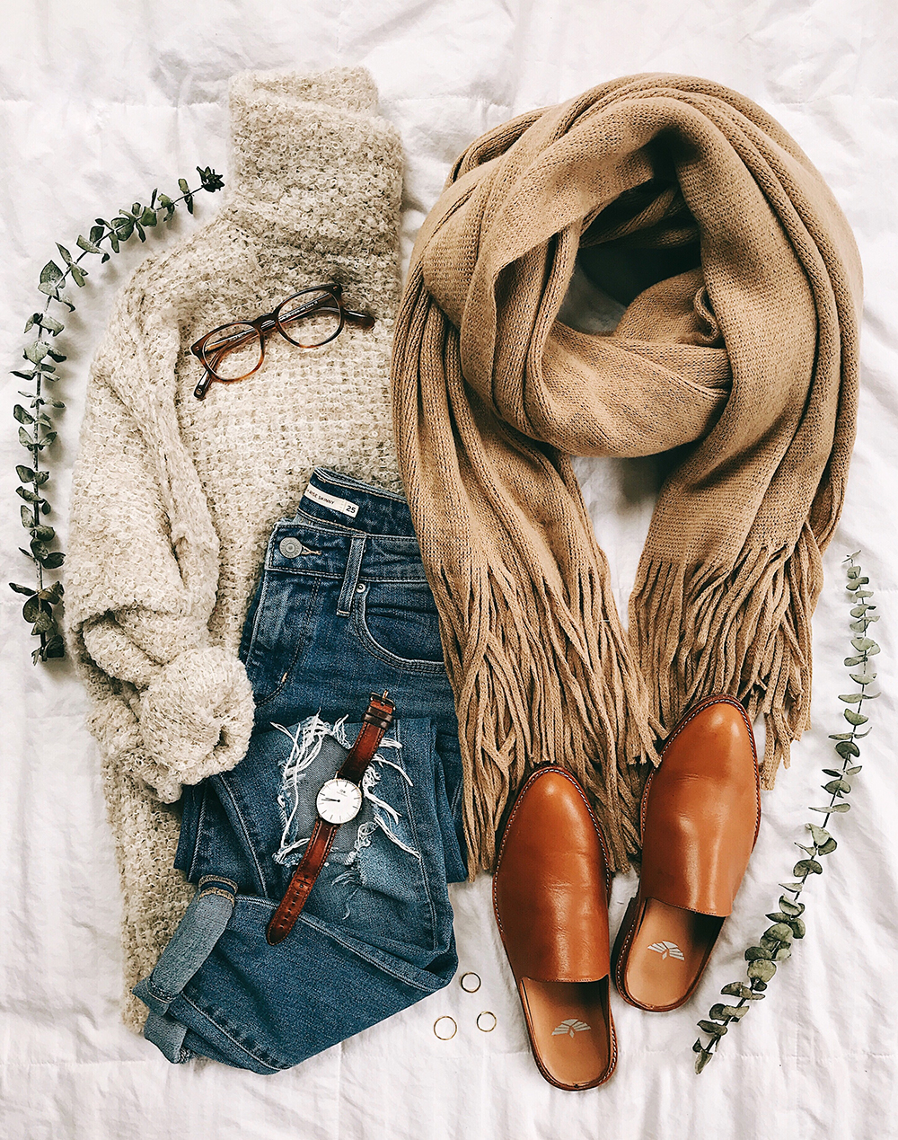 livvyland-blog-flatlay-oatmeal-sweater-monochromatic-outfit