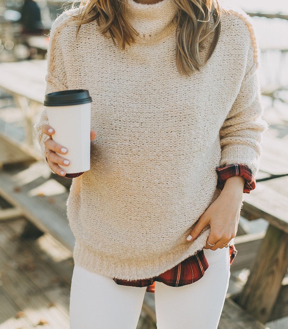 livvyland-blog-olivia-watson-austin-texas-fashion-style-blogger-knit-sweater-plaid-button-down-layer-white-jeans-mozarts-coffeehouse-4