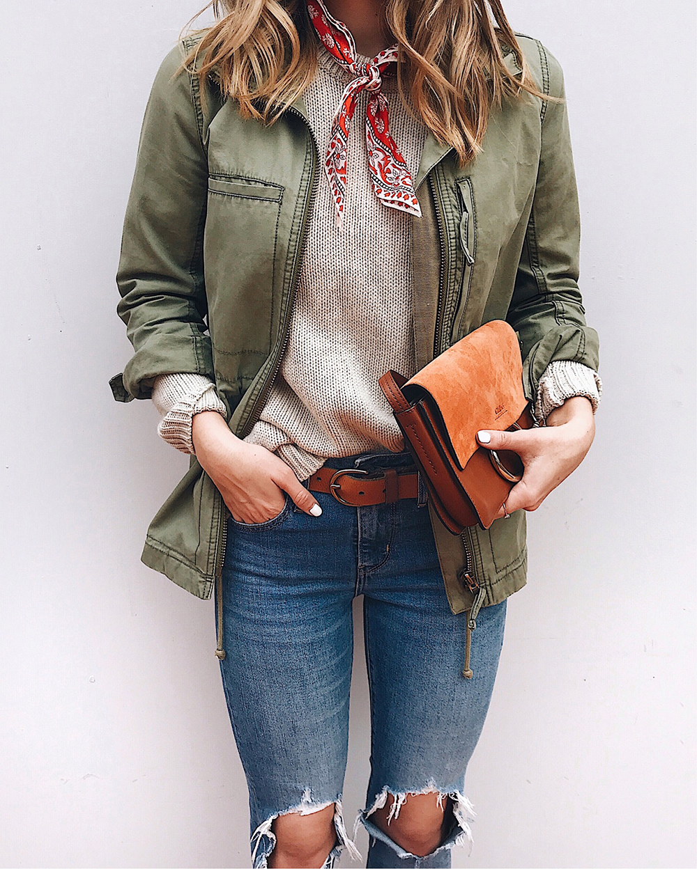 livvyland-blog-olivia-watson-utility-jacket-army-surplus-oatmeal-sweater-levis-721-madewell-outfit