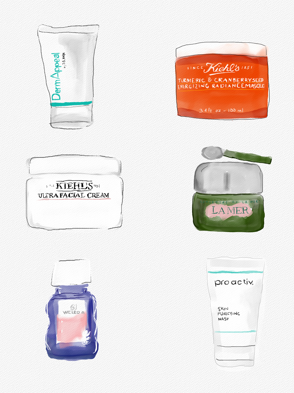 livvyland-blog-olivia-watson-favorite-face-skincare-products-illustration-kimberlee-artworks