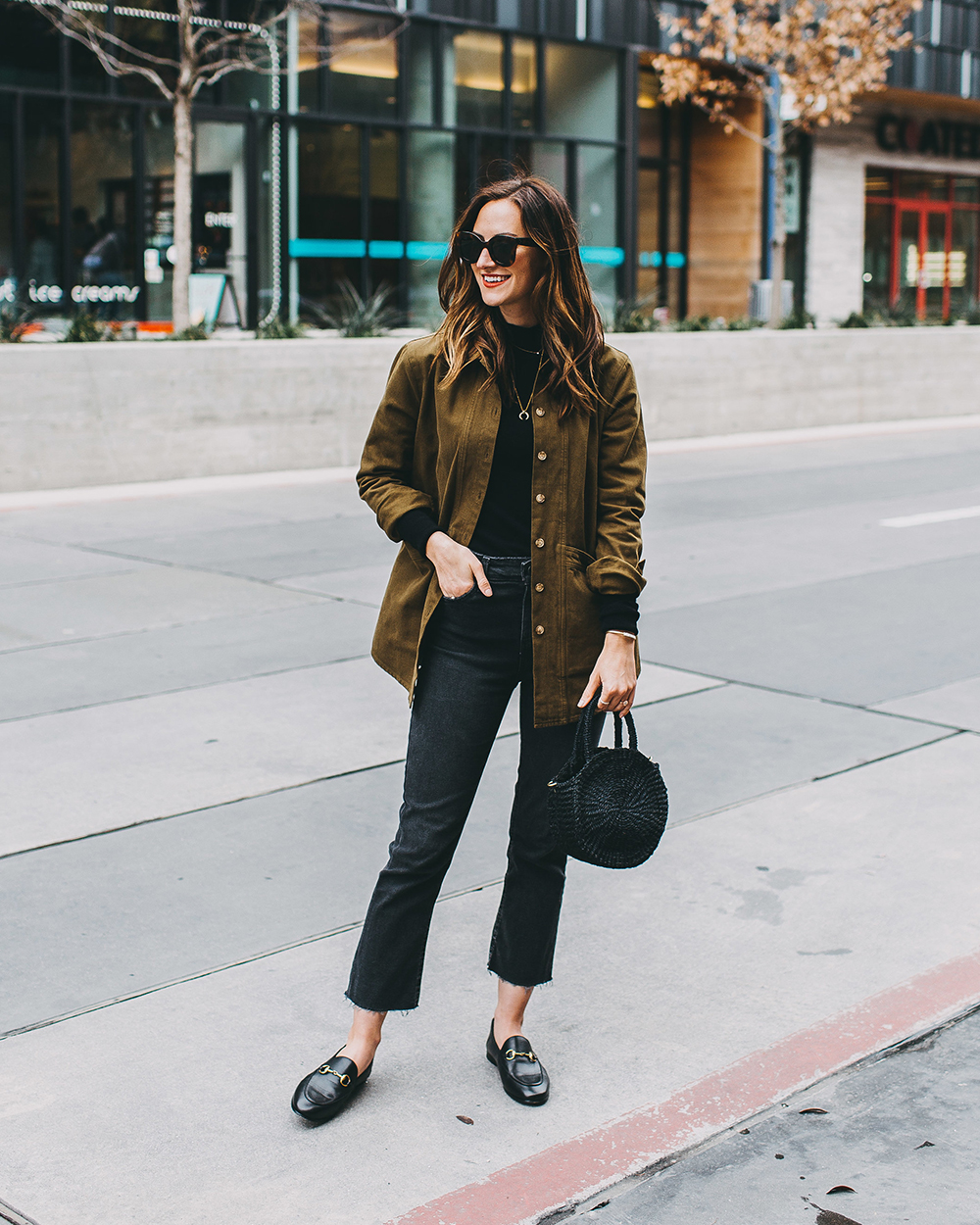 livvyland-blog-olivia-watson-austin-texas-fashion-blogger-fall-winter-all-black-sezane-will-khaki-jacket-outfit-missoma-horn-crescent-necklace-8