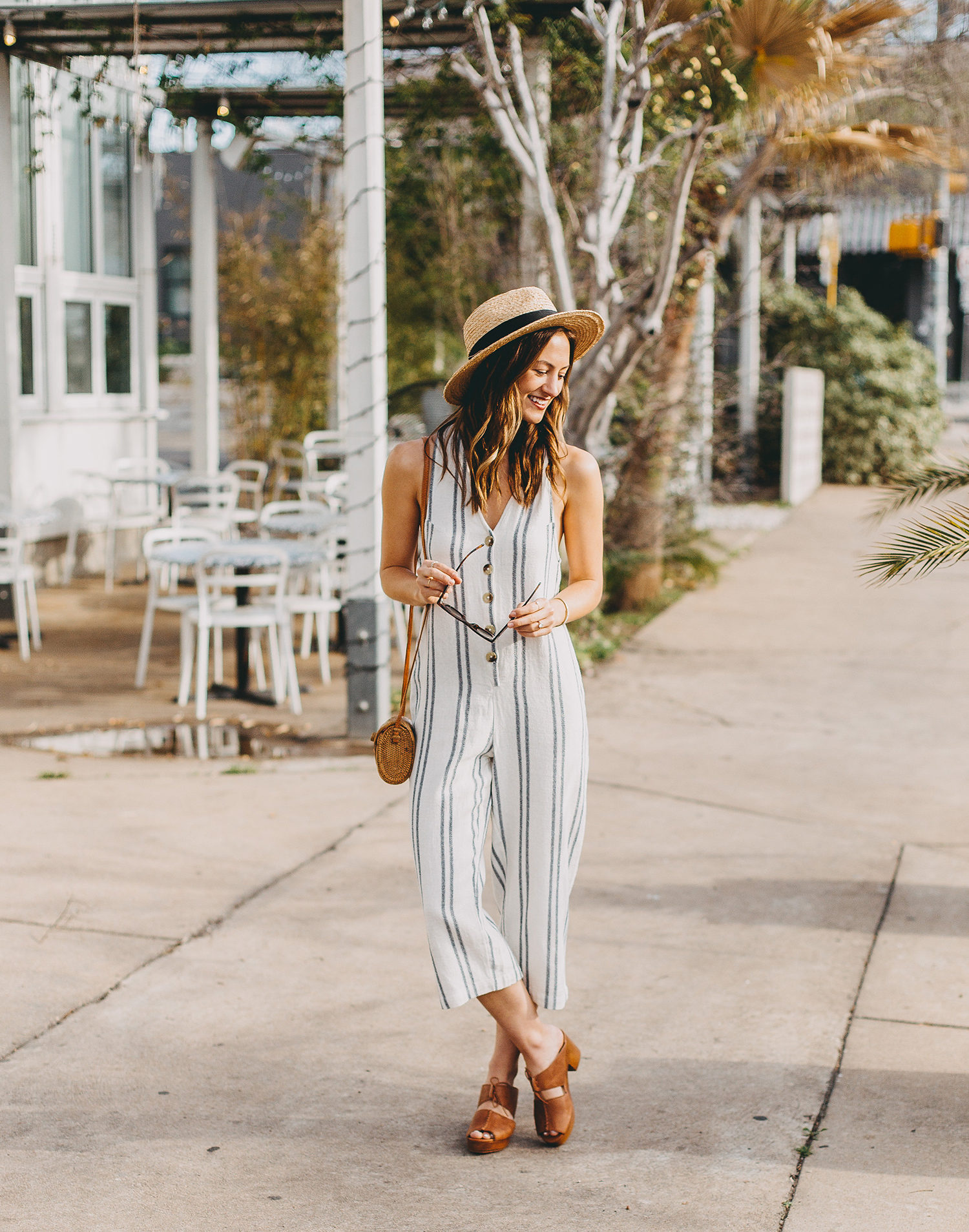 livvyland-blog-olivia-watson-austin-texas-fashion-lifestyle-style-blogger-urban-outfitters-striped-jumpsuit-outfit-rattan-handbag-9