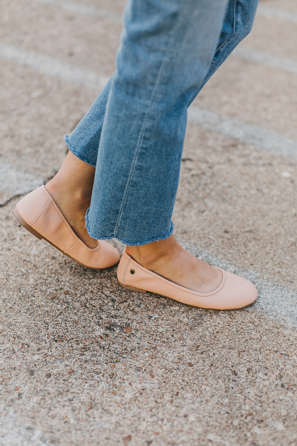 blush pointed toe flats