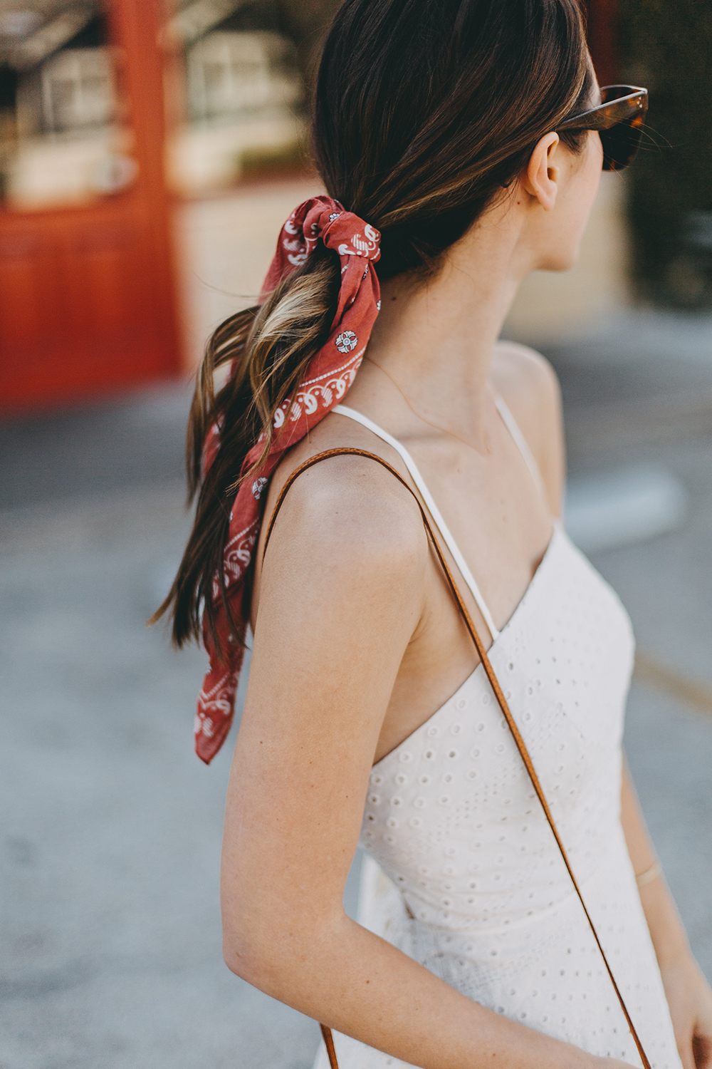 livvyland-blog-olivia-watson-urban-outfitters-eyelet-open-back-dress-madewell-hair-bandana-scarf-spring-date-outfit-1