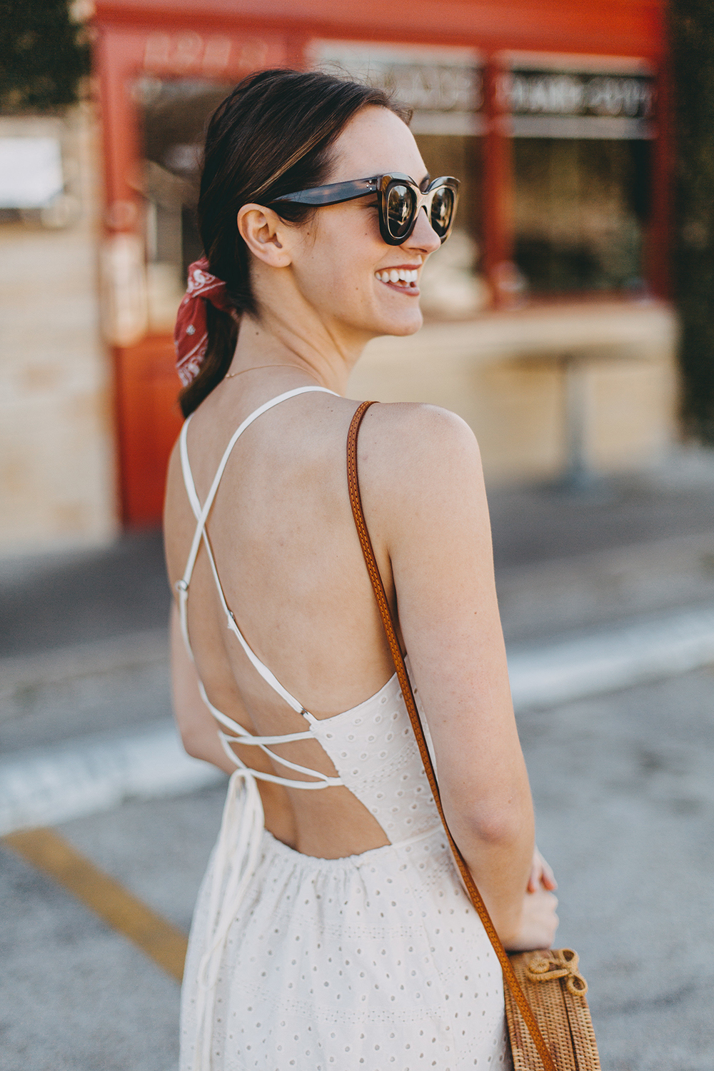 livvyland-blog-olivia-watson-urban-outfitters-eyelet-open-back-dress-madewell-hair-bandana-scarf-spring-date-outfit-7