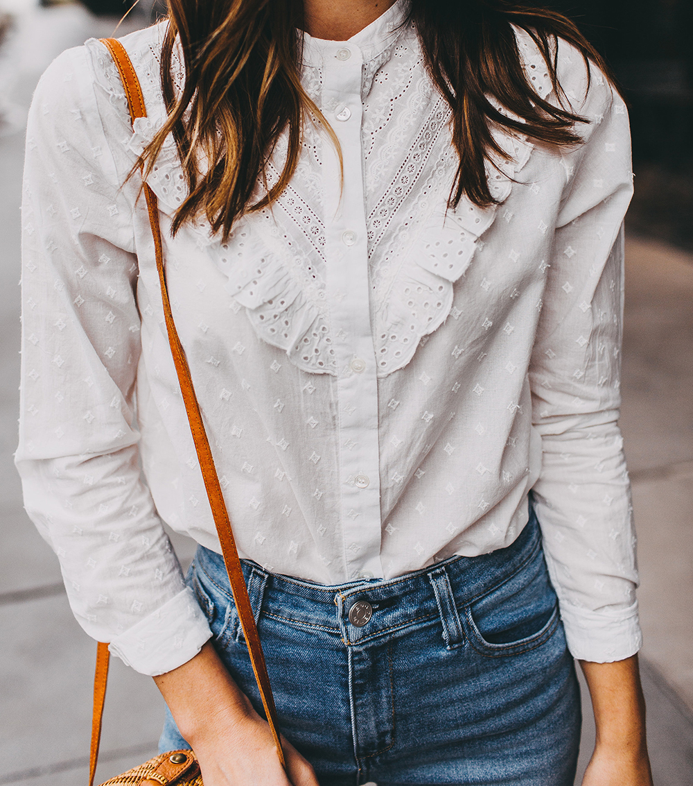 livvyland-blog-olivia-watson-austin-texas-fashion-style-blogger-sezane-white-eyelet-blouse-kick-flare-jeans-simple-spring-outfit-9