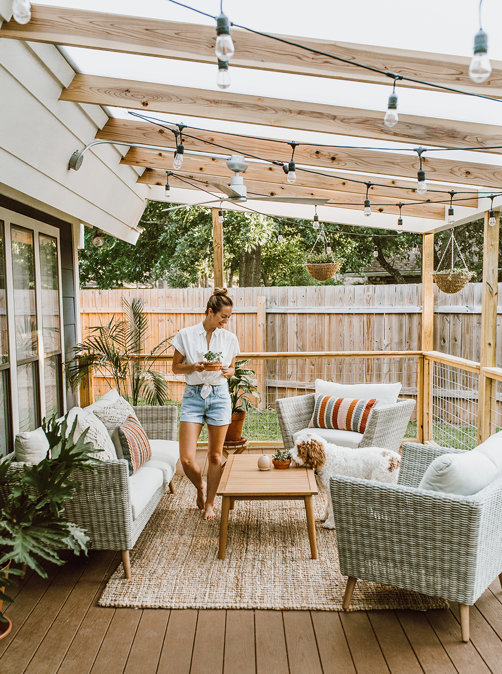 Before After Our Patio Reveal Livvyland Austin Fashion And Style Blogger