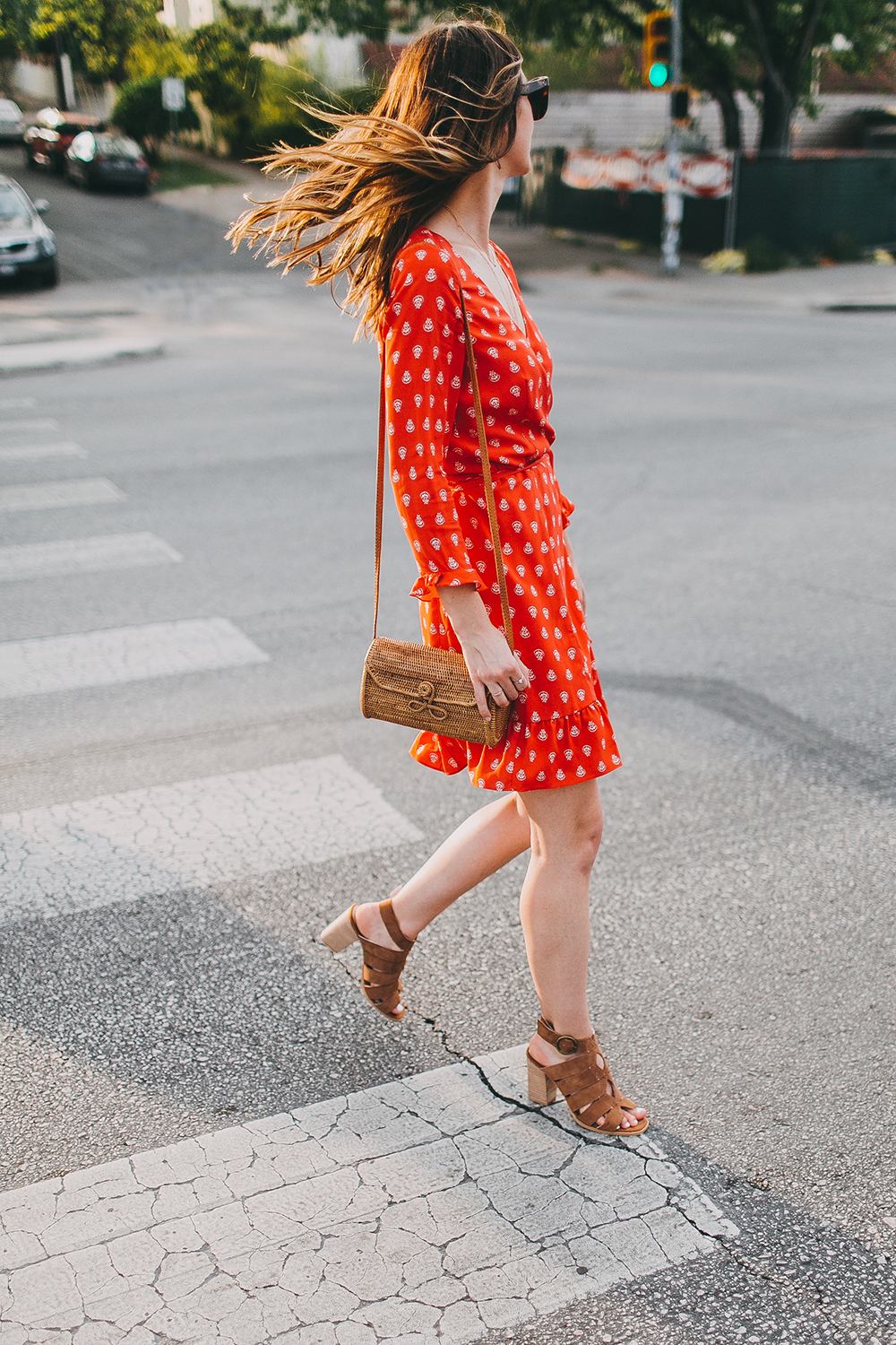 red dress work outfit