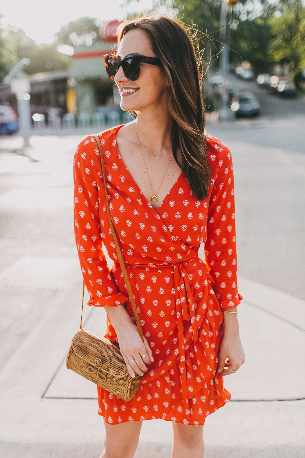 sezane red dress