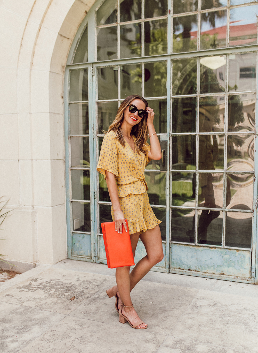 livvyland-blog-olivia-watson-austin-texas-fashion-lifestyle-blogger-river-island-floral-print-yellow-knot-front-romper-summer-occasion-outfit-idea-9