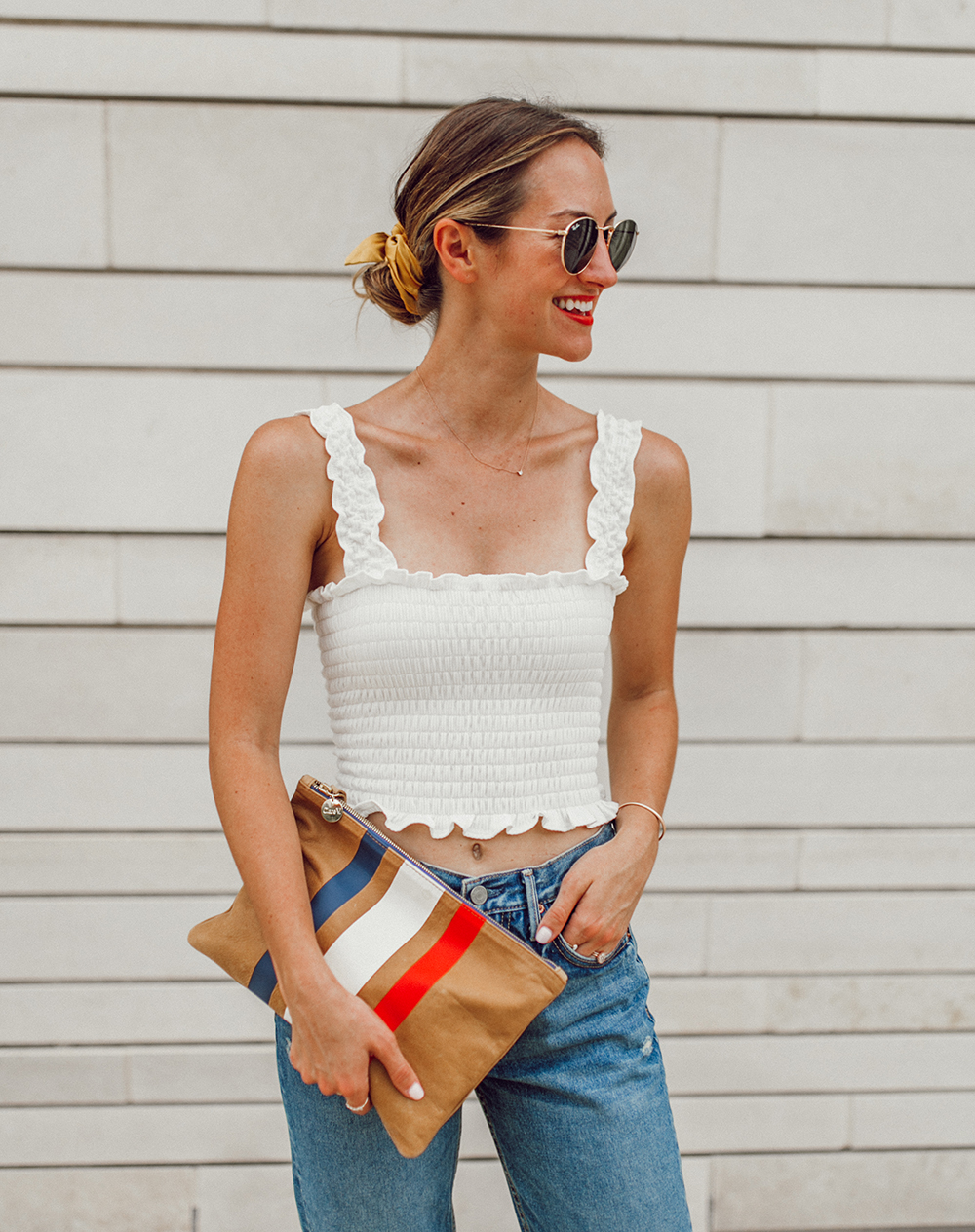 livvyland-blog-olivia-watson-austin-texas-fashion-style-blogger-reformation-tank-top-girlfriend-high-rise-jeans-hair-scarf-summer-outfit-1