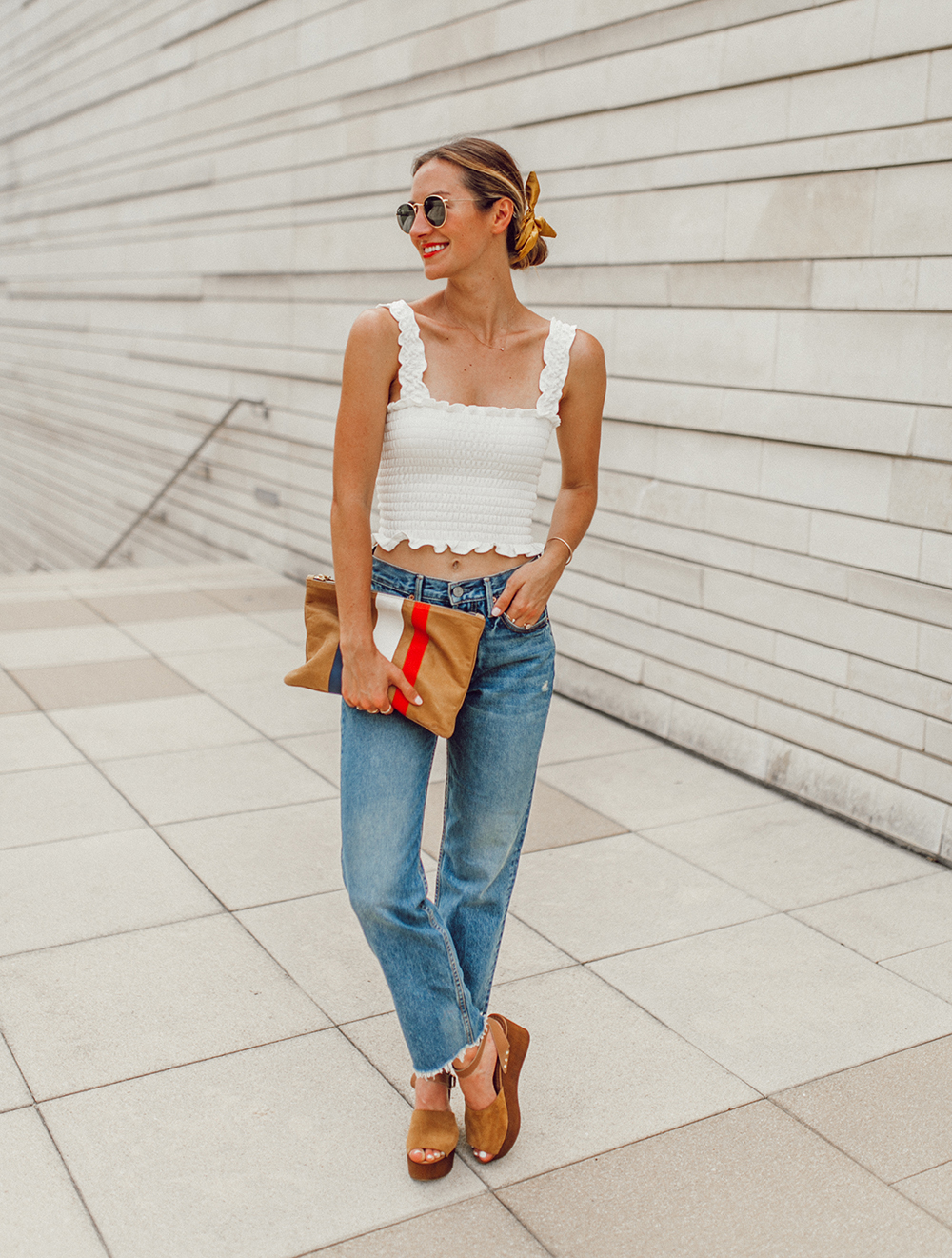 livvyland-blog-olivia-watson-austin-texas-fashion-style-blogger-reformation-tank-top-girlfriend-high-rise-jeans-hair-scarf-summer-outfit-6