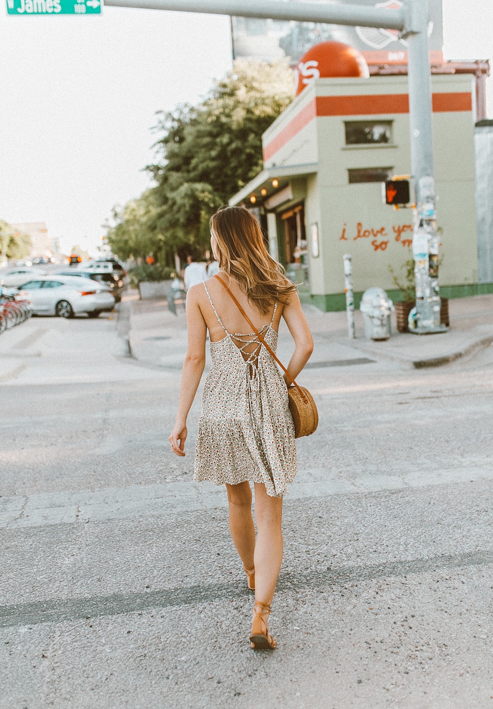 livvyland-blog-olivia-watson-south-congress-i-love-you-so-much-mural-urban-outfitters-harper-babydoll-floral-tie-back-dress-bandana-neck-3