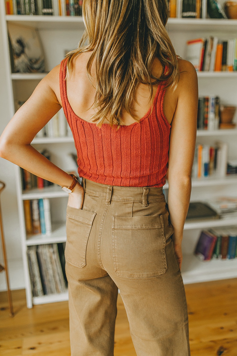 livvyland-blog-olivia-watson-everlane-wide-leg-crop-pant-ribbed-button-up-sweater-tank-austin-style-lifestyle-blogger-madewell-loafer-mule-7