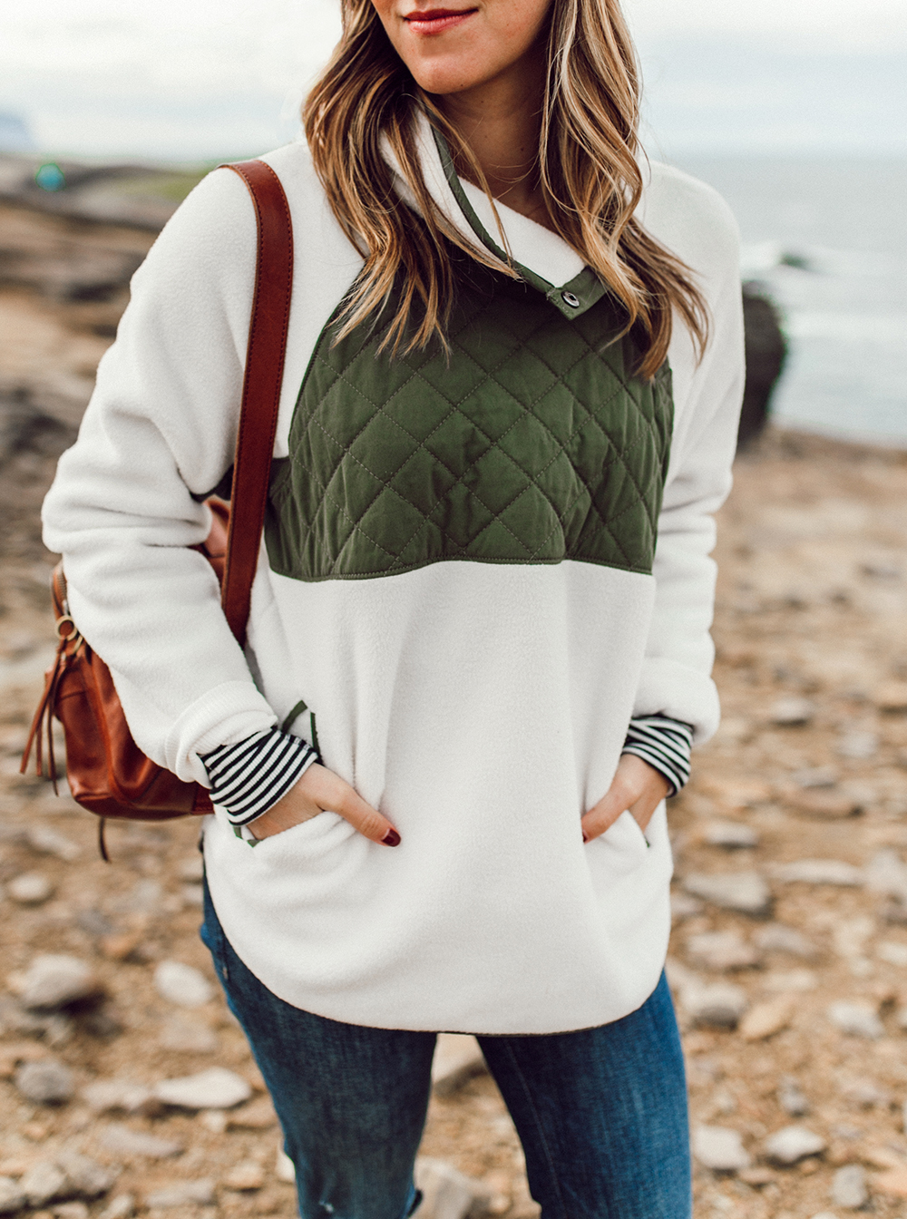 Snap-Up Fleece Pullover - LivvyLand 