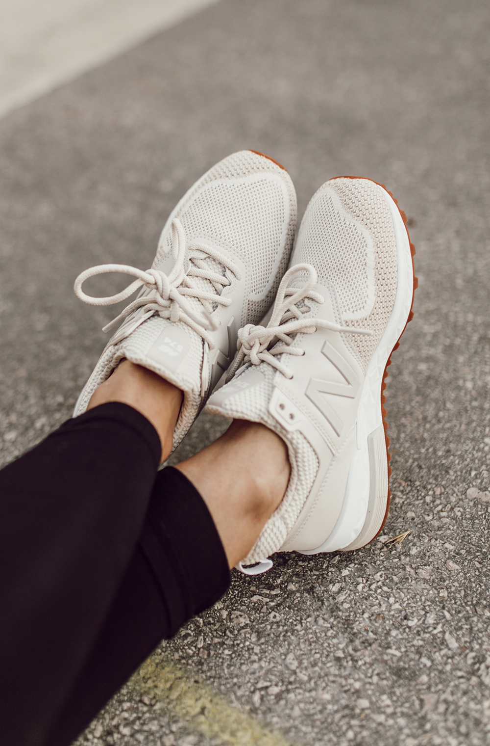 white athleisure sneakers