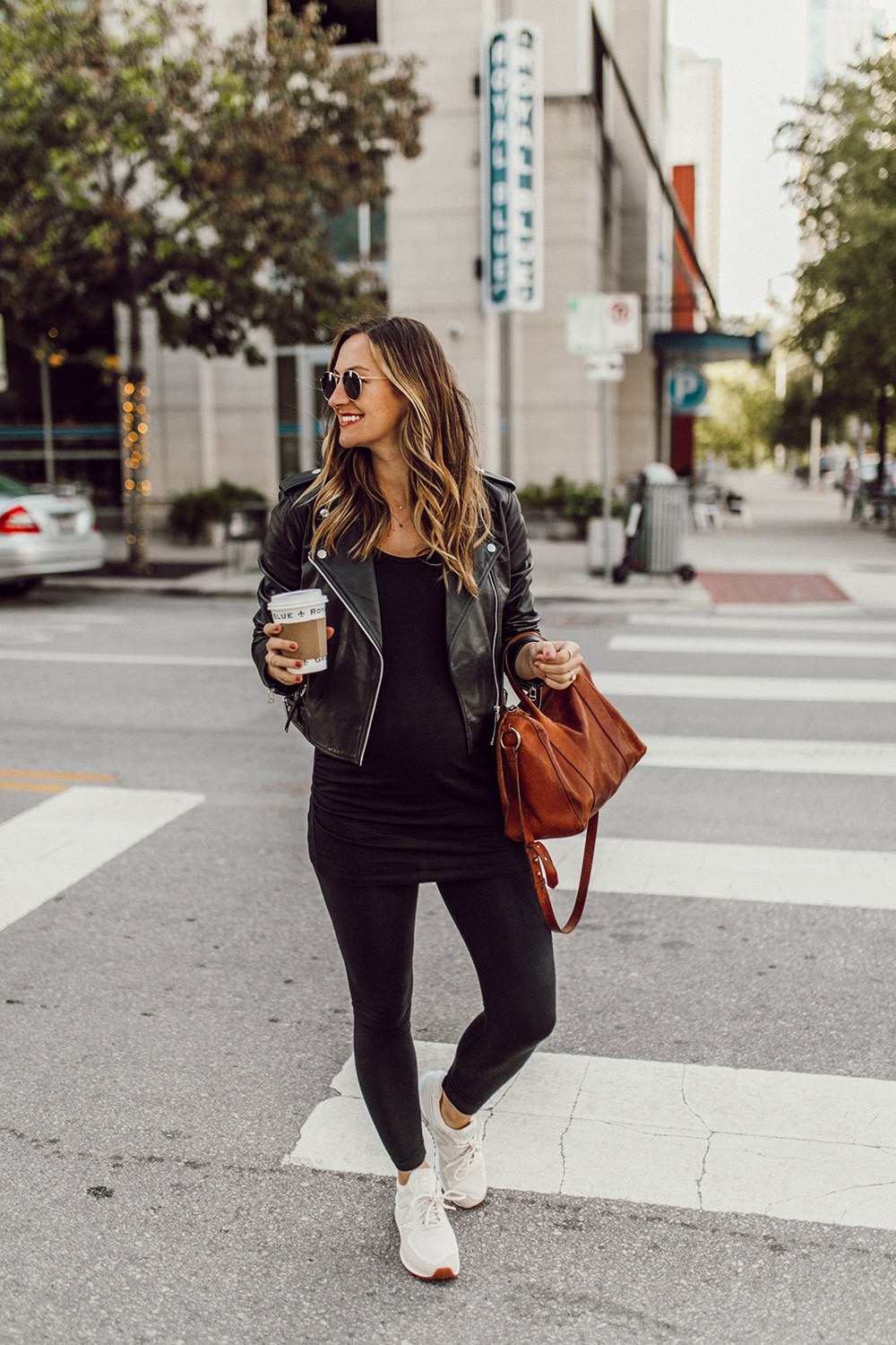 livvyland-blog-olivia-watson-austin-texas-fashion-style-blogger-all-black-athliesure-outfit-pregnant-maternity-sezane-ziggy-leather-jacket-1