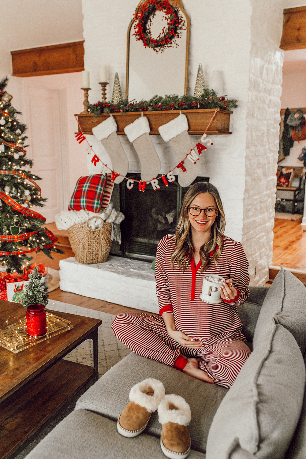 livvyland-blog-olivia-watson-austin-texas-fashion-lifestyle-blogger-maternity-christmas-holiday-striped-pajamas-jockey-1