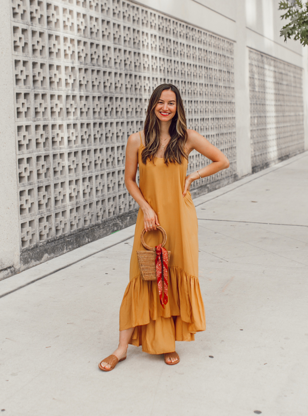 livvyland-blog-olivia-watson-mustard-canary-yellow-maxi-dress-love-sadie-summer-date-night-outfit-1