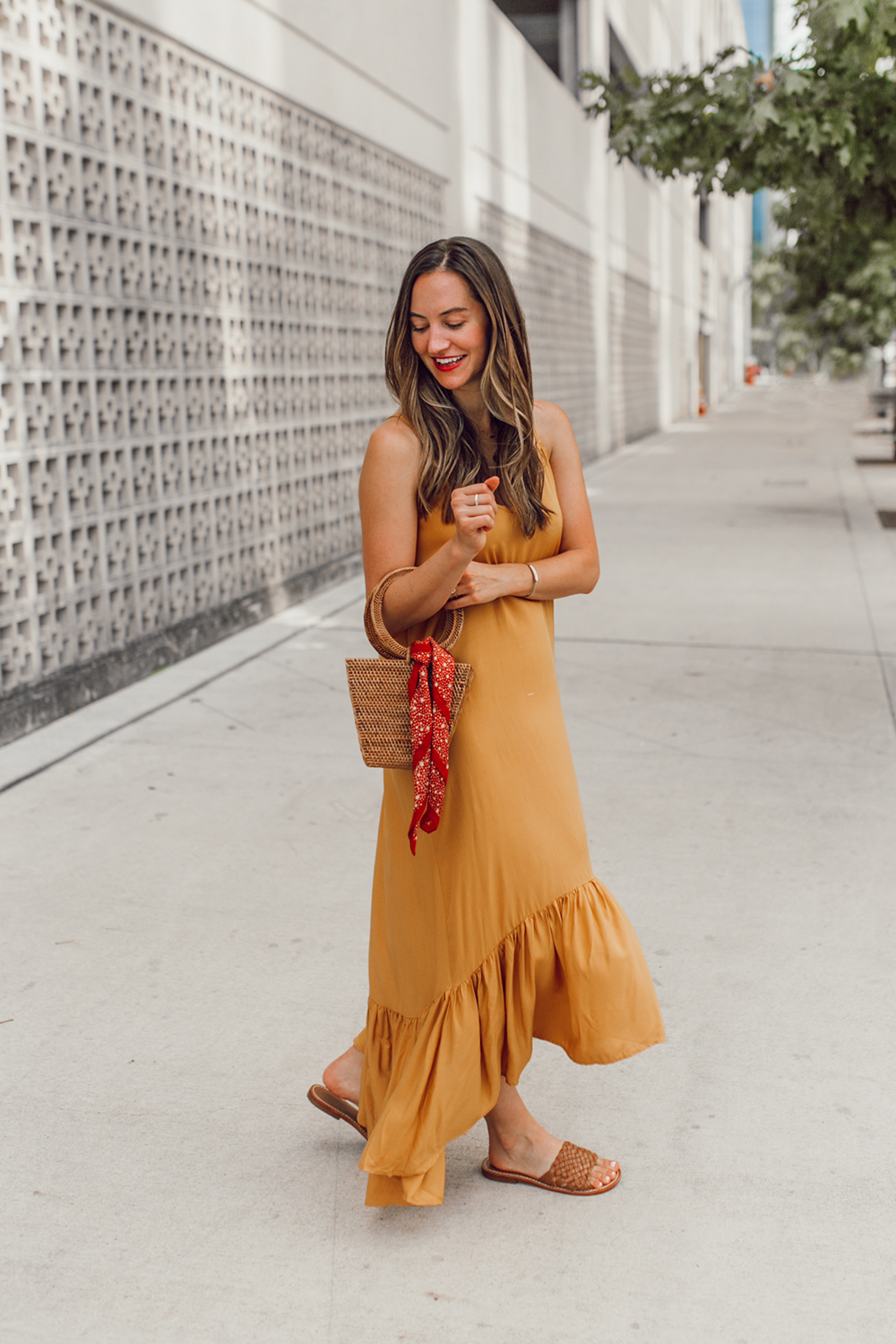 livvyland-blog-olivia-watson-mustard-canary-yellow-maxi-dress-love-sadie-summer-date-night-outfit-5