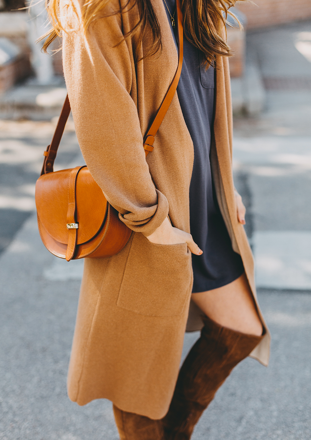 t shirt dress fall outfit