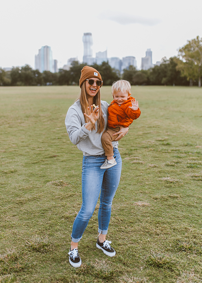 livvyland-blog-olivia-watson-austin-texas-zilker-park-fall-lifestyle-blogger-fashion-toddler-patagonia-puffer-jacket-red-2