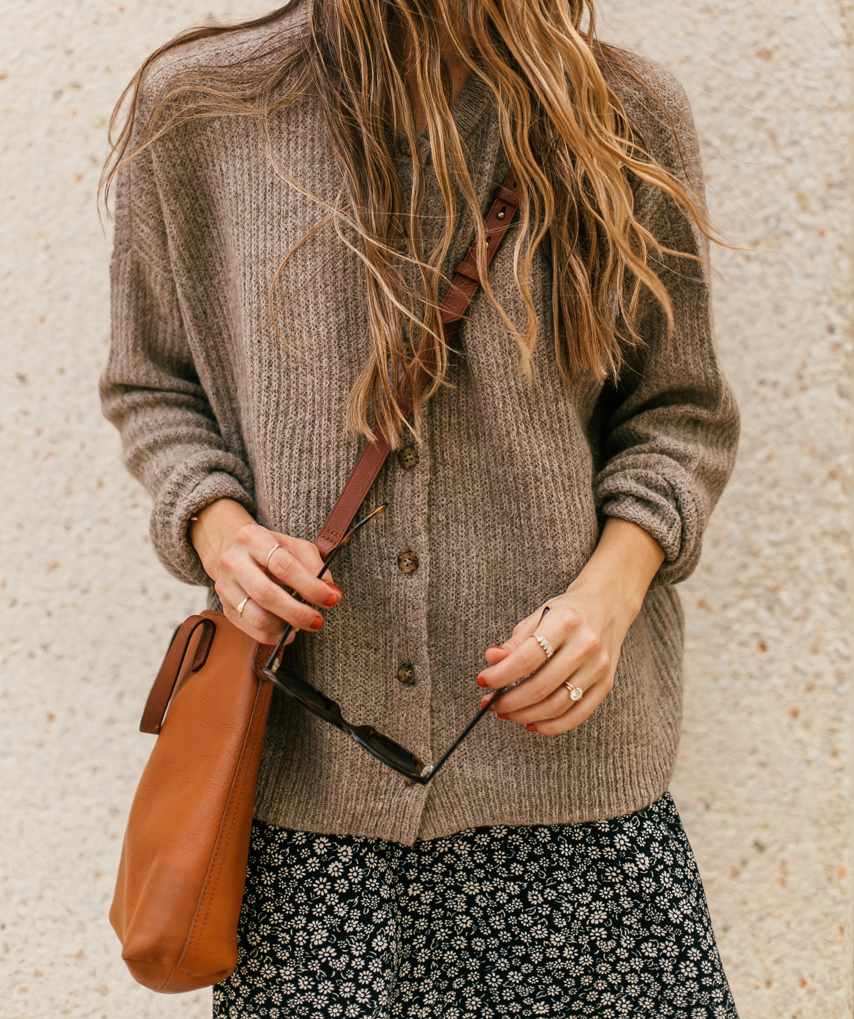 What to Wear to Work  Pleated Skirt + Cardigan - Olivia Jeanette