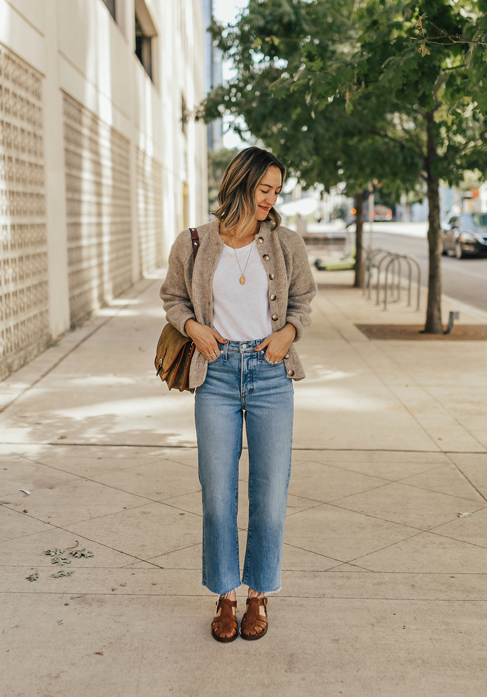 Color Block Oatmeal cardigan - Lizzy Lou Boutique