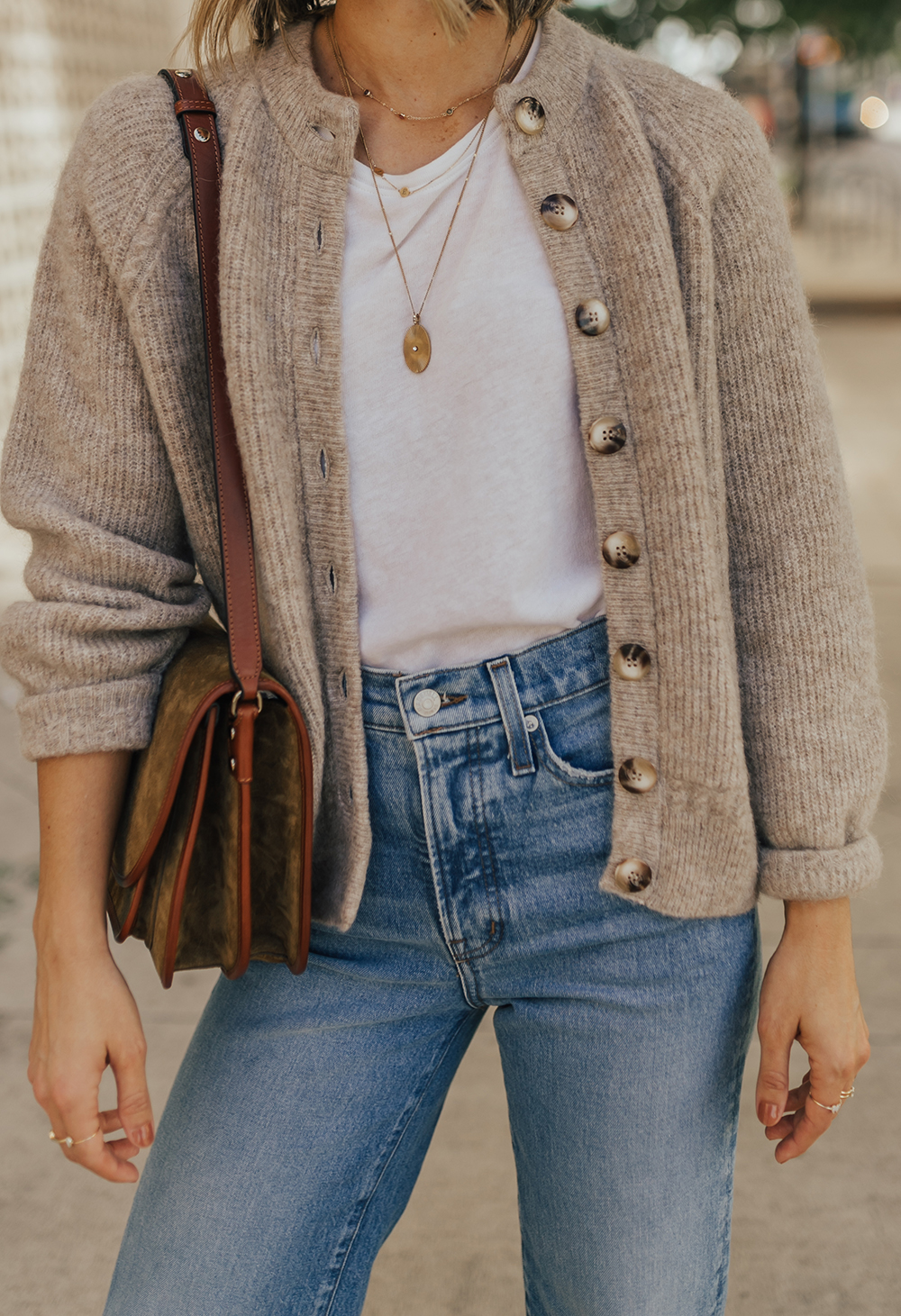 Oatmeal Cardigan & Fisherman Flats - LivvyLand