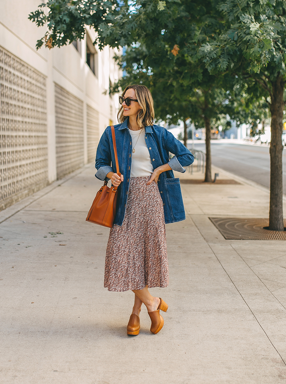 livvyland-blog-olivia-watson-austin-texas-fashion-blogger-sezane-will-jacket-chore-utility-floral-skirt-fall-outfit-idea-1