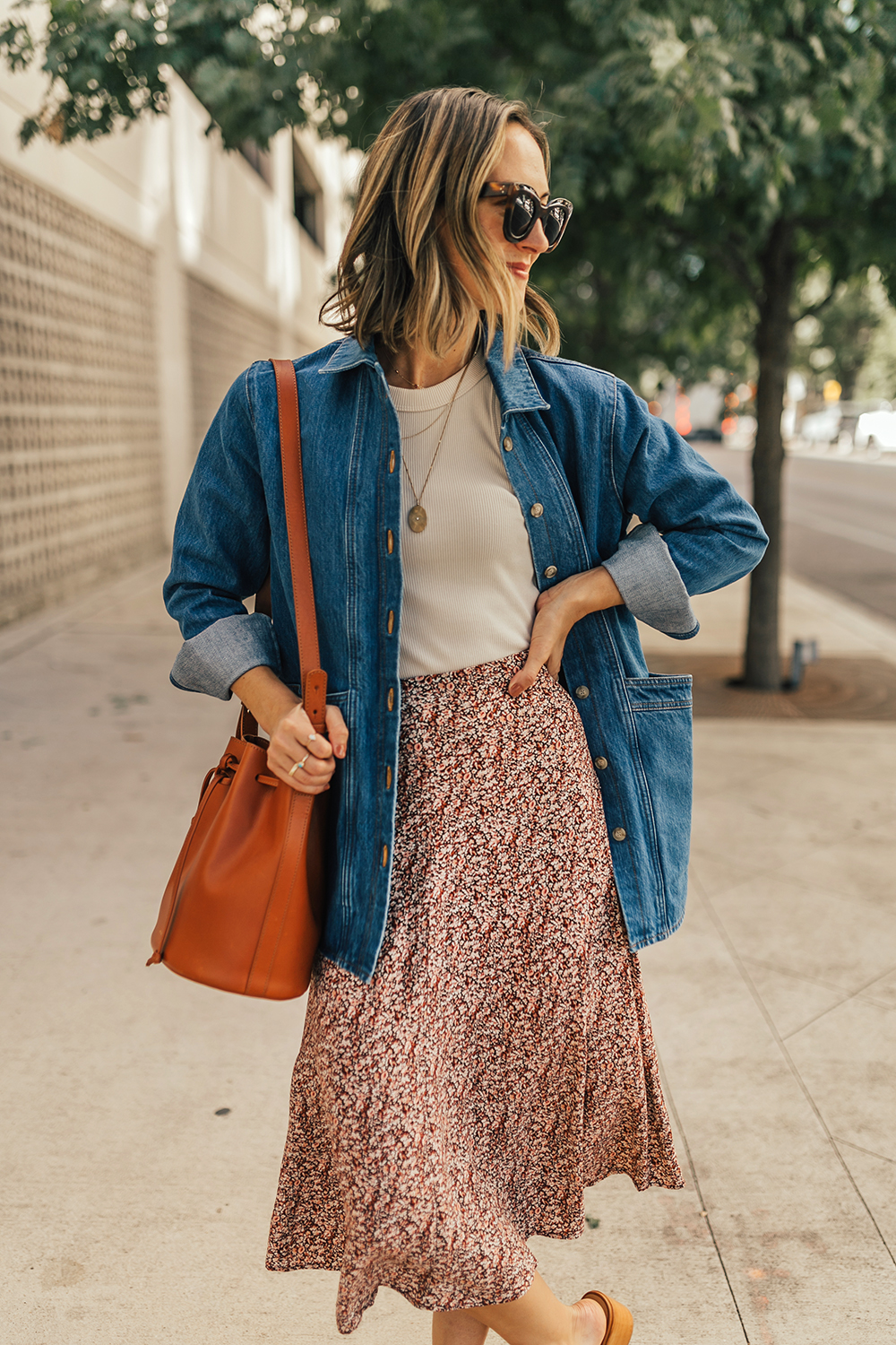 livvyland-blog-olivia-watson-austin-texas-fashion-blogger-sezane-will-jacket-chore-utility-floral-skirt-fall-outfit-idea-2