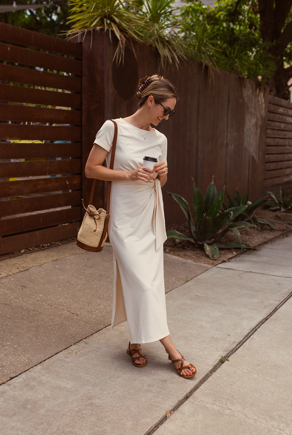 livvyland-blog-olivia-watson-sezane-pippa-dress-cream-white-midi-dress-adeline-mules-mini-farrow-raffia-bag-summer