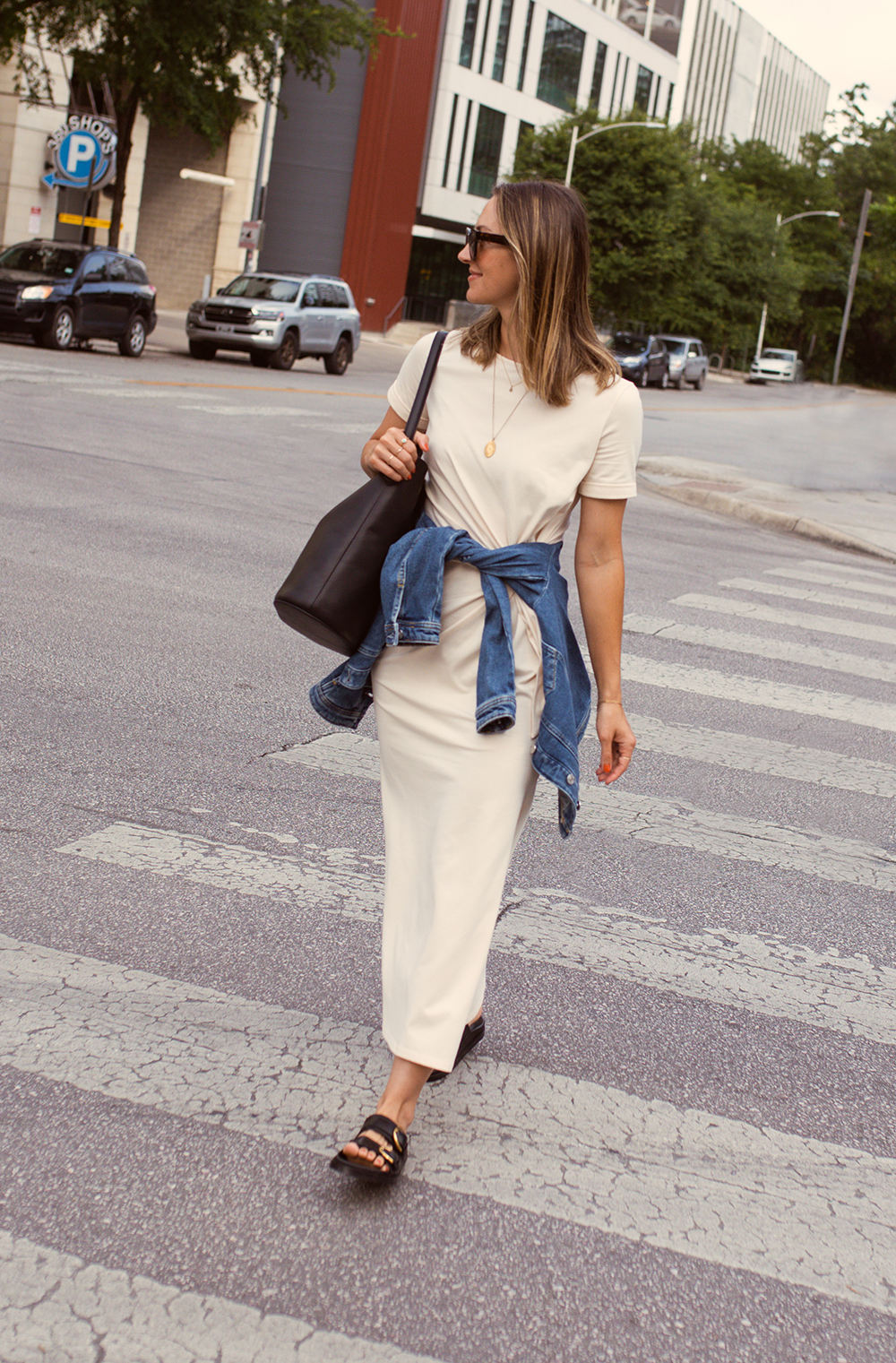 livvyland-blog-olivia-watson-sezane-pippa-dress-cream-white-midi-dress-lenny-low-mules-black-dad-sandals-summer