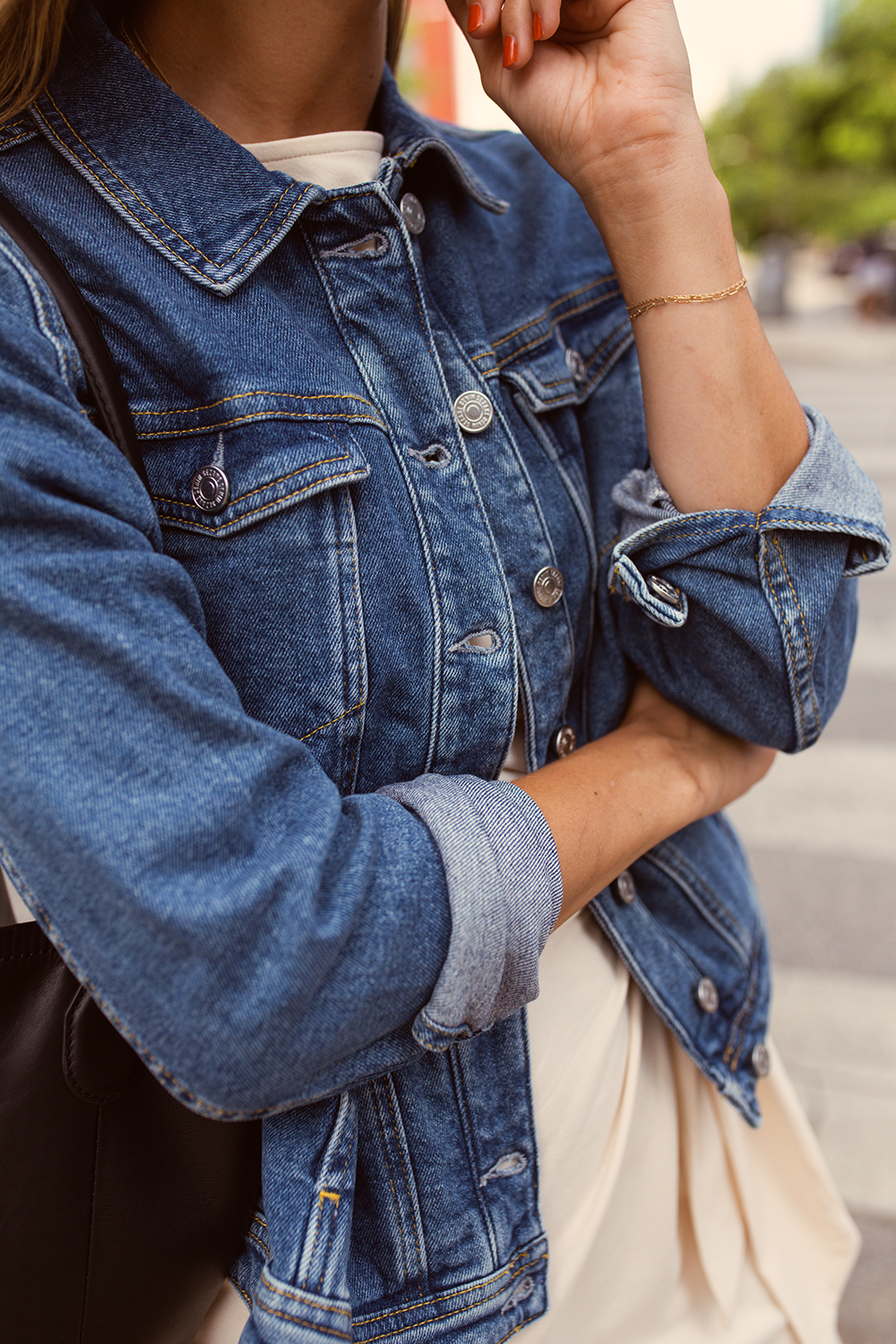 livvyland-blog-olivia-watson-sezane-pippa-dress-cream-white-midi-dress-wilfried-denim-jacket-1