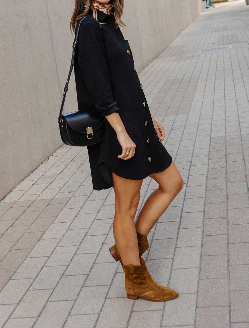 olivia-watson-livvyland-blog-sezane-sadie-dress-gabrielle-low-western-suede-boots-fall-outfit-1