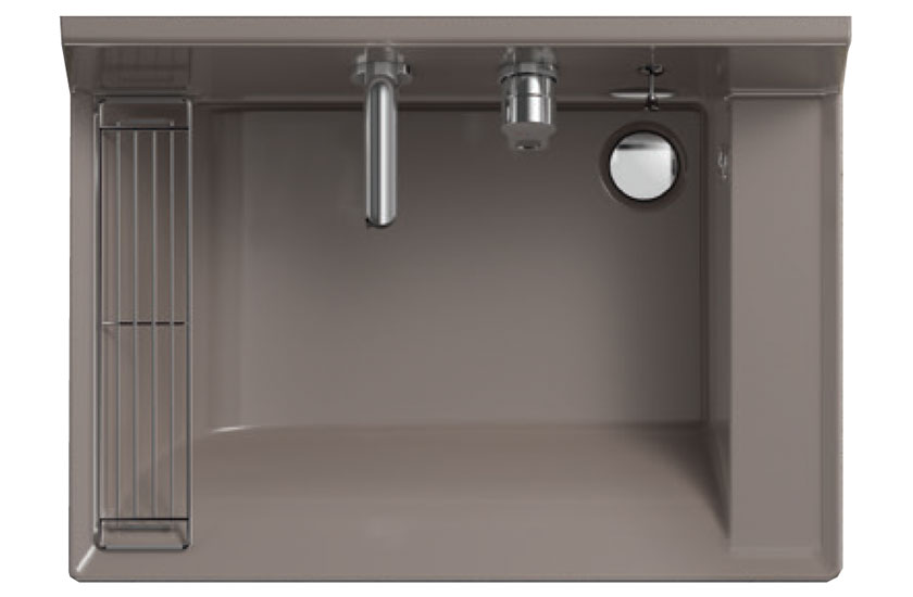 カウンターと同じカラーの下棚もご用意