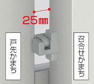 召合せ指はさみ防止ストッパー（引違い窓・片引き窓系）